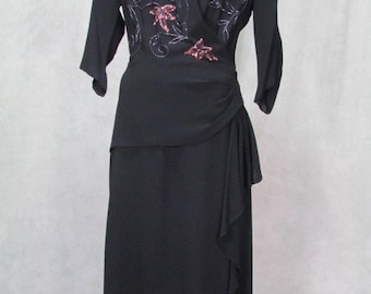 1940s Dress Sequined Plus Size Rockabilly Dance Dress