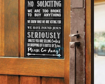 No Soliciting Sign - Do Not Disturb Sign - Do Not Knock Sign - Baby Sleeping Sign - Kids Sleeping Sign - Laminated Baby Sleeping Sign