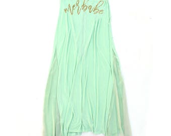 Mermaid Skirt. Boho Maxi Skirt Dress. Mint Maxi Skirt. Little Mermaid. Beach Wear. Mermaid. Merbabe. Honeymoon Vibes. Womens Skirt. Beach.