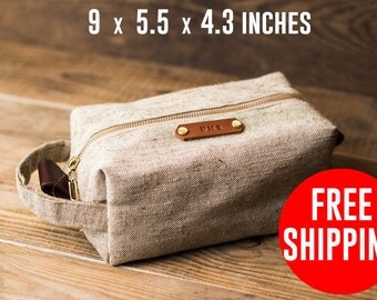 Father gift Toiletry bag Dopp kit Toiletry case Dad gifts groomsmen gifts Mens toiletry bag Wedding gift Groomsmen gift