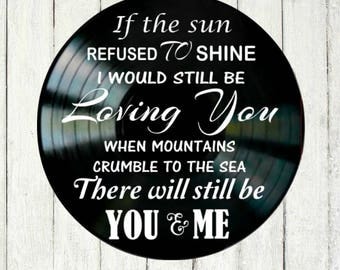 Thank You song lyrics Led Zeppelin vinyl record wall art music lyric art song art vinyl record art music lovers gift home decor anniversary