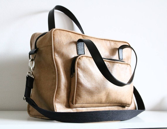 LAPTOP BAG laptop case shoulder bag eco leather best vegan