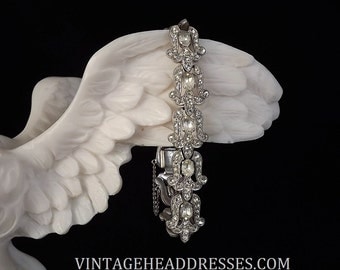 Authentic Art Deco Bracelet, 1920's, Paste Bracelet, Vintage Diamante Bracelet, Rhinestone Bracelet, Wedding, Art Deco, Bridal Jewelry
