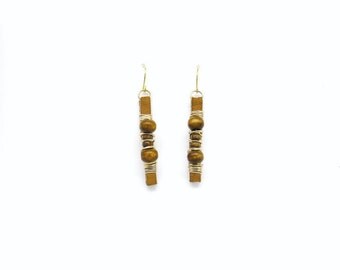Leather Earrings,Wood Earrings,Long Dangle Earrings,Boho Earrings,Wire Wrapped Jewelry,Wire Wrapped Earrings,Bohemian,Joanna Gaines Jewelry