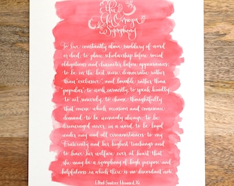 Chi Omega Symphony Calligraphy Print