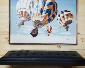 SaLe Hot Air Balloon Festival Painting by Franklin 62"x50" SEE SHIPPING DESCRIPTION
