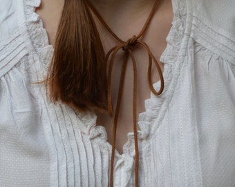 Leather Wrap Necklace, Bohemian Jewelry, 14kt Gold filled, 12kt Gold Filled, Boho Wrap Necklace, Leather Wrap Choker, Boho Necklace