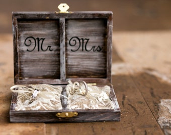 Ring Bearer Box, Ring Bearer Pillow Alternative, Rustic Wedding Ring Bearer Box, Rustic Ring Box, Wedding Ring Boxes, Ring Box Wedding
