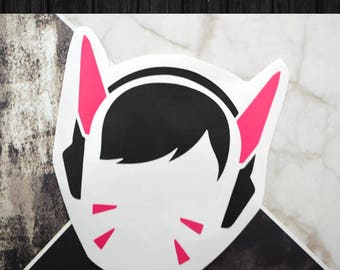 Overwatch - D.va Vinyl Decal Sticker | Icon, Signature, and Ultimate | One or Two Color Option