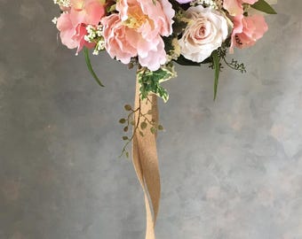 SILK FLOWERS WEDDING bouquets mix purple