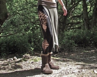 Future Nymphe Woven Studded Cotton Psy Leggings