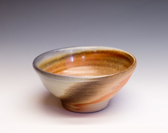 Wood Fired Porcelain Custard Dish - Peach Shino Liner Glaze, 0518002