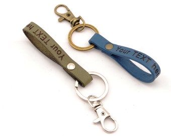 leather keychain, custom engraved leather keyring, wedding favors, corporate gifts, personalized laser engraving, personalized key fob