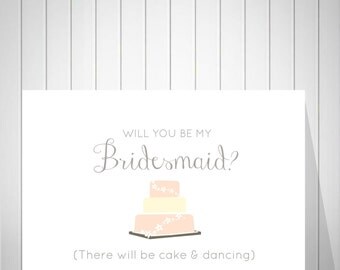 Bridesmaid Card, Will you be my Bridesmaid, Be my bridesmaid? Bridesmaid proposal, Wedding Invitation, Bridesmaid Invitation - 60177B