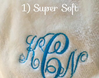 Blanket monogrammed, baby blanket, Sorority blanket, Monogram Baby Blanket, Slumber parties, Christmas Gifts, wedding party, *SUPER SOFT*