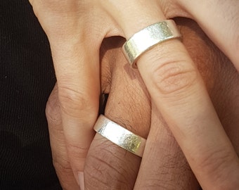 Silver Flat Band Ring, Wedding Ring, Engagement Ring, Handmade Stacking Ring, Timeless Ring, Bridal Jewelry, Silver Jewelry