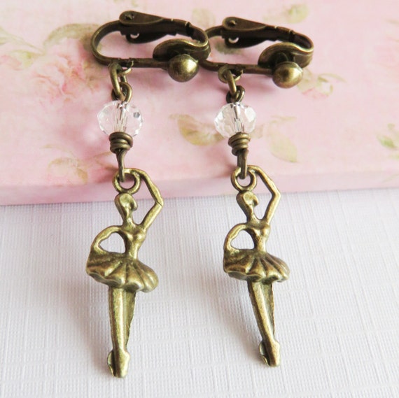 Ballet Clip On Earrings little Girl Earrings Childrens