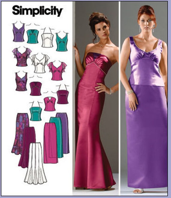 Simplicity 4401 Misses Two  Piece  Cocktail Evening  or 