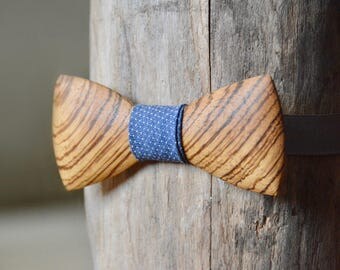 Exotic Wooden Bow Tie - Zebrawood Wood Bow Ties Mens Bow Ties Groomsmen Gifts Bowties