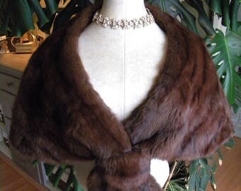 Pretty dyed squirrel fur cape / stole / wrap / shrug
