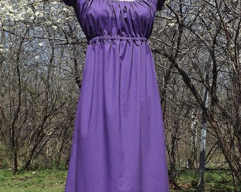 MORE COLORS Custom Basic Regency Style Gown 100% Cotton Jane Austen Pride and Prejudice Wedding Gown Empire Waist Costume