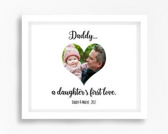 Father Daughter Gift, New Daddy Gift from Baby Girl, A Daughter's First Love, Photo Print, Father's Day Print, Gift for Dad, Dad Photo Print
