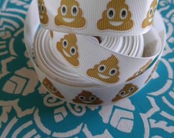 Emoji Ribbon, Ribbon, Grosgrain Ribbon, Bow Making Ribbon, Bow Supplies, Bow Making Supplies