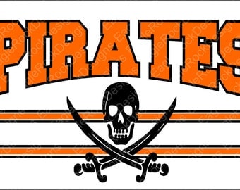 Pirates SVG, DXF, EPS Cut File for Cameo and Cricut, Pirates Svg, Football Svg, Basketball Svg, Instant Download