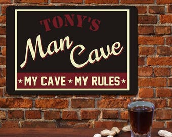 Man Cave Sign, Personalized Man Cave Sign, Man Cave Sign With Name