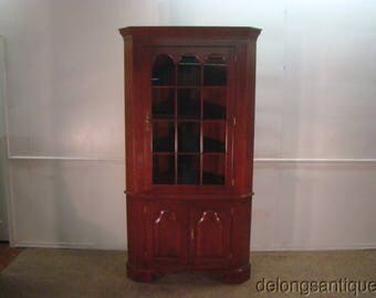 Colonial Brand New Solid Cherry Corner China Cabinet