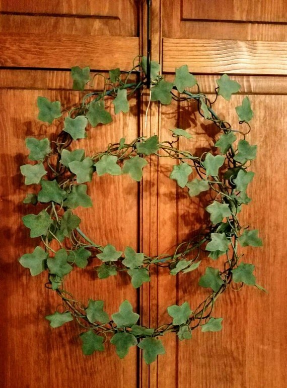 Metal Ivy Wreaths Set of Two Outdoor or Indoor Decor Office