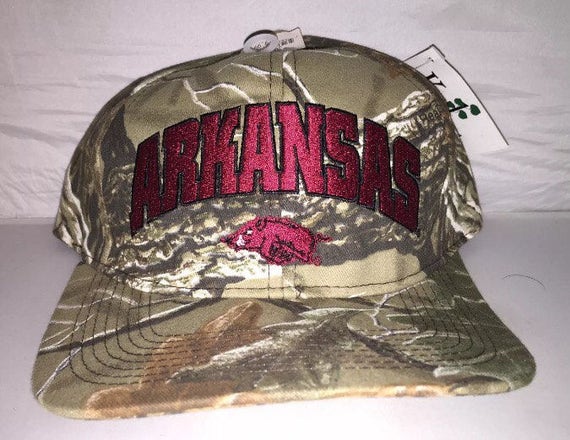 Vintage Arkansas Razorbacks camo Camoflauge Snapback hat cap
