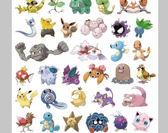 Pokemon Stickers Pokeball Stickers Erin Condren Life Planner Plum Paper Planner Pokemon Go Stickers