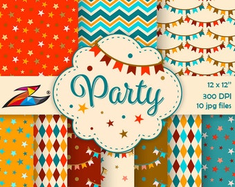 Labor Day Sale Birthday digital paper birthday party digital background printable scrapbook paper instant download party paper