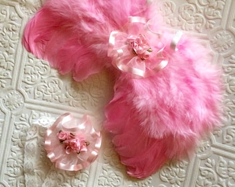 Baby wings, pink wings, baby headband and wings, photography prop, angel wings and headband, angel wings, baby photography wings, wings