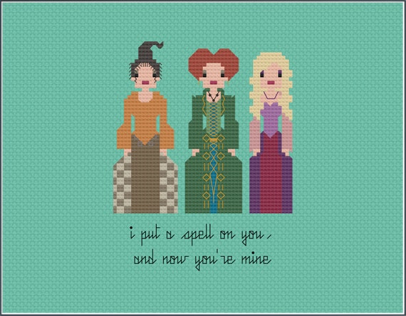 8 Bit Wonder Hocus Pocus PDF Cross Stitch Pattern