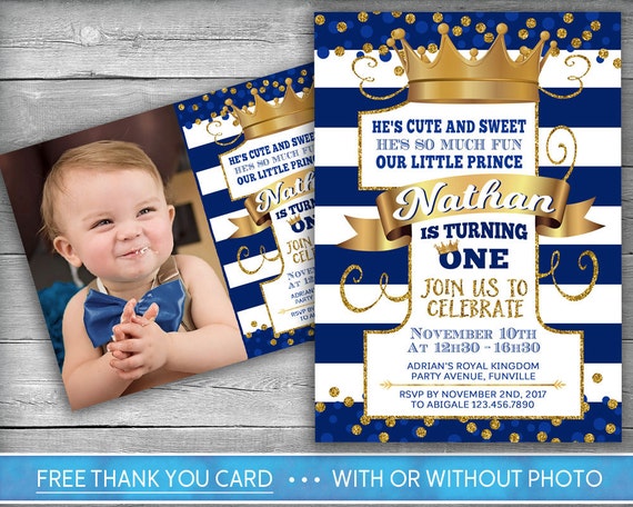 Little Prince 1St Birthday Invitations 2