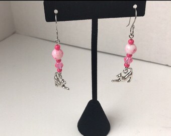 Pussy power earrings, pussy earrings, pink pussy earrings, pink pussy, pussy cat earrings, cat earrings, feminist jewelry, women's rights