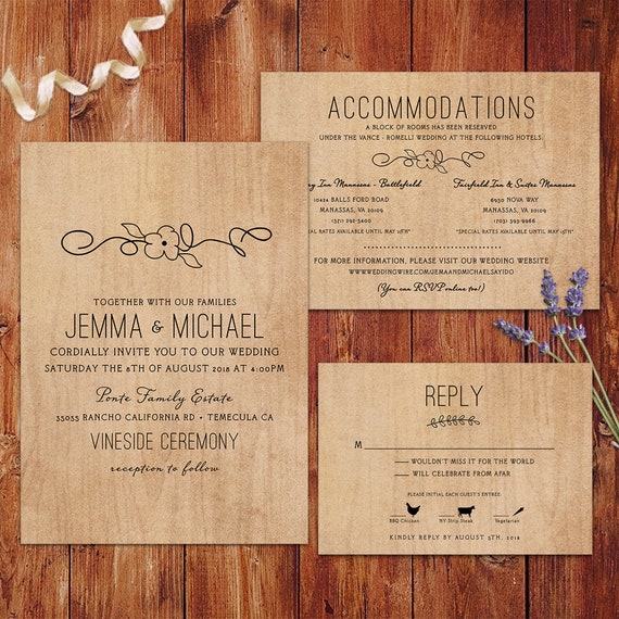 Rustic Wedding Invitations Wood Background Rustic Wedding Invitations Wood Background