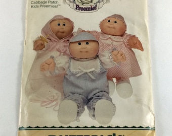 Preemie Cabbage Patch Doll Clothes Pattern Butterick #6981