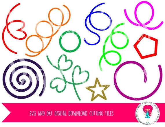 Download Shapes and Swirl Flourishes SVG / DXF Cutting Files For Cricut