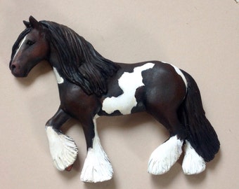 Gift for horse lover. Three dimensional polymer clay plaque. Custom made from your own photographs.