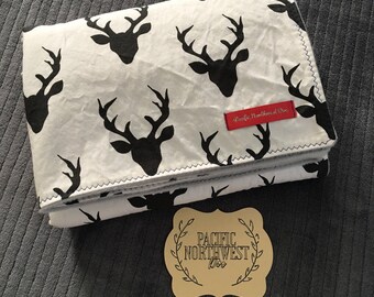 Baby blanket - lightweight blanket - woodland nursery - toddler bedding - nursery - baby bedding - deer blanket