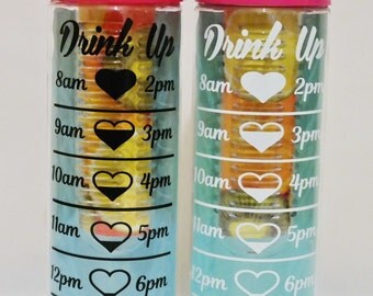 Personalised Fruit Infuser - Water Intake Tracker - Motivation Water Bottle - Detox Water Bottle