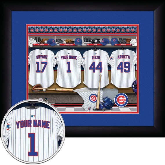 Personalized MLB Locker Room print With FrameAll teamsMLB