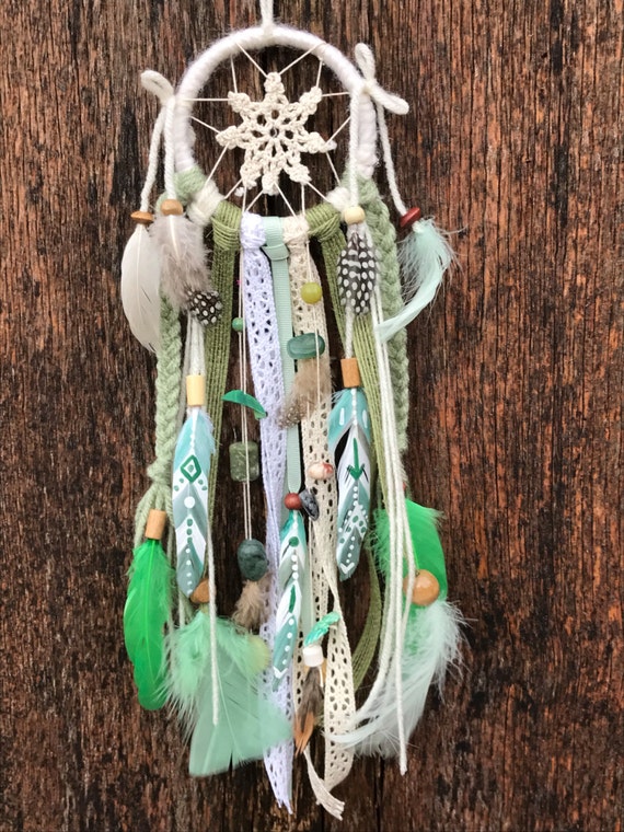 Small dream catcher green dream catcher small by ShopWildCotton