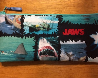Jaws / Shark Handmade Pencil Case and Coin Purse