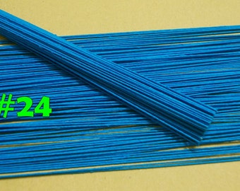 400 Wire Stems--Gauge#24-- (Length 12" X 0.8 mm) Floral Wire Flower Stem Artificial, Artificial Stems, Floral Stem, Turquoise Wire Stems.