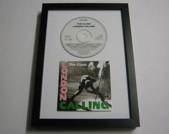 The Clash "London Calling" Framed Wall Plaque CD Wedding Anniversary Christmas Birthday Recycled Upcycled Repurposed Green Gift Present