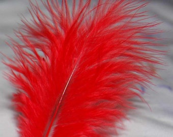 Bright Red Marabou Craft Feathers